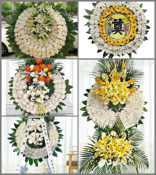 山东青岛胶州市中云街道二里河村花圈速递